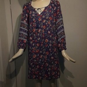 Old Navy Boho floral midi dress with slip!